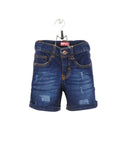 Kids Boy Dark Wash Distressed Denim Shorts