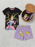 Girls' Disney Cinderella Black & Lavender Set
