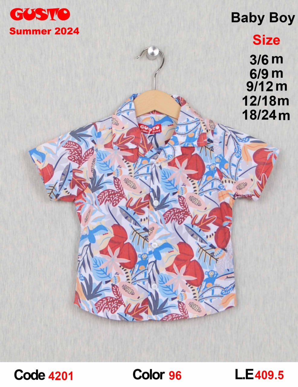 Baby Boy Summer Hawaiian Tropical Print Short-Sleeve Shirt - Multi-Color
