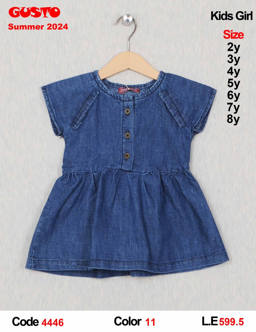 Kids Girl Summer Casual Denim Dress