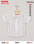 GUSTO Kids Vacation-Ready Nautical Anchor Print Shirt