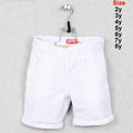 GUSTO Kids Boys White Twill Roll-Cuff Shorts