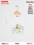 Baby Boy White Short-Sleeve T-Shirt with Sea Taxi Underwater Graphic