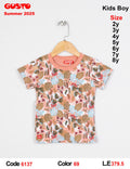 Summer Vibes All-Over Leaf Print Kids T-Shirt