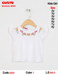 White Viscose blouse with Embroidery
