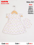 White Baby Dress with Embroidered Yellow Flowers