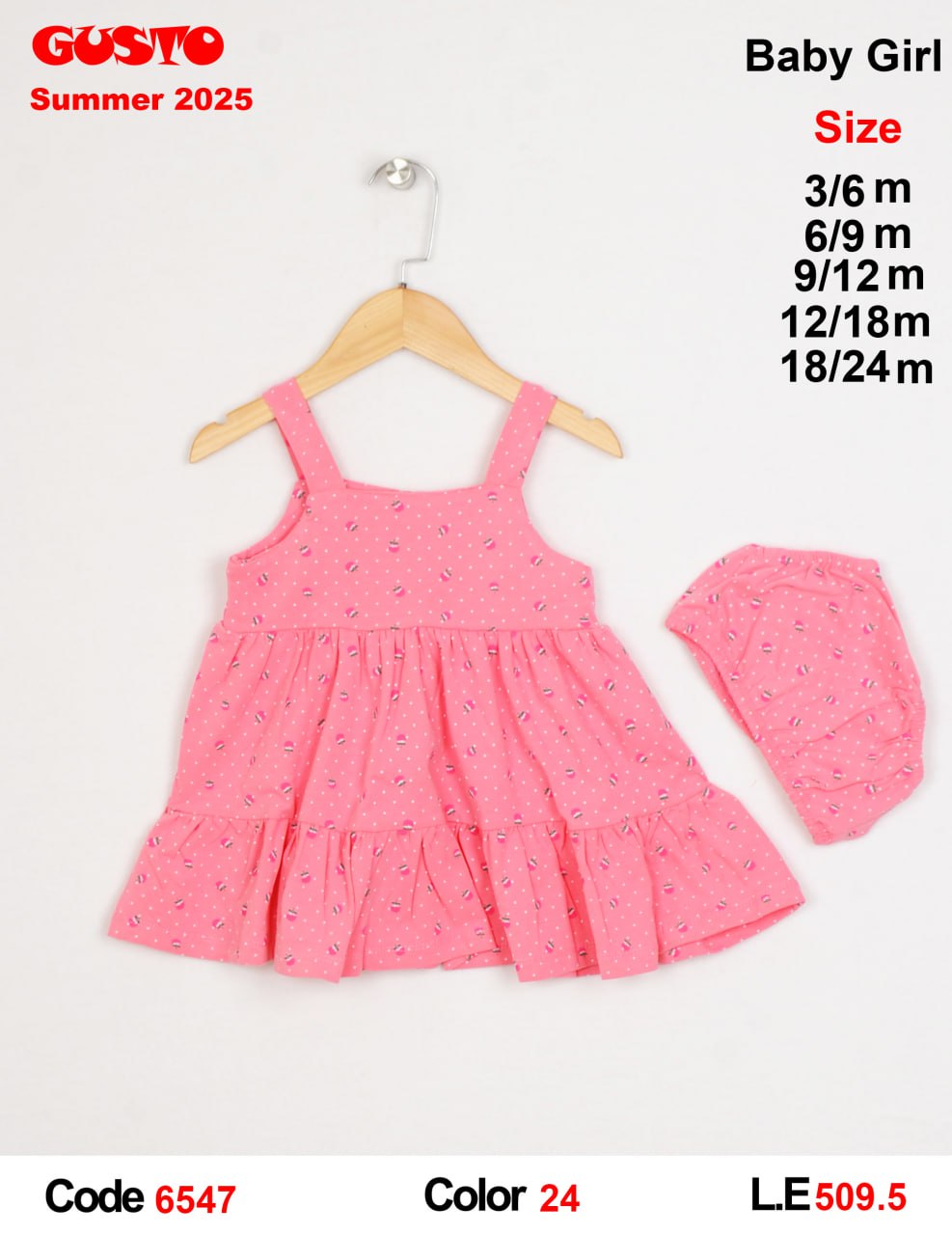 Pink and White Baby Girl Sleeveless Floral